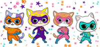 Cartoon Cats Double Sided Uv Dtf Wrap W0805