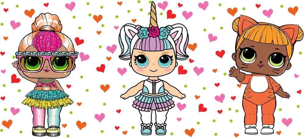 Image of LOL Surprise Dolls Double Sided Uv Dtf Wrap   W0812