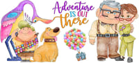 Adventure Is Out There Up Cartoon  Double Sided Uv Dtf Wrap W0814