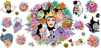 Horror Halloween Female Villians Double Sided Uv Dtf Wrap W0819