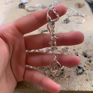 Image of ‘Objects hold meaning’ molten silver bracelet