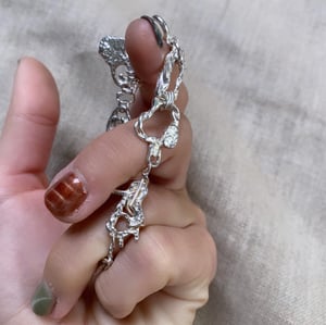 Image of ‘Objects hold meaning’ molten silver bracelet