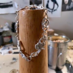 Image of ‘Objects hold meaning’ molten silver bracelet