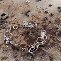 Image 5 of ‘Objects hold meaning’ molten silver bracelet