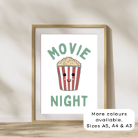 Image 1 of Movie Night Happy Popcorn Print