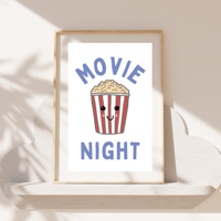 Image 4 of Movie Night Happy Popcorn Print