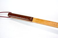 Image 5 of Handcrafted Mini Wooden Back Scratcher Exotic Wood Leopard and Padauk Backscratcher with Tiger Maple