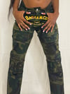 WOMEN'S DISTRESSED CAMO PANTS DEPT. 30