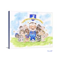 Image 1 of 'Ted Lasso and Cats - A Beautiful Game' LE Canvas Wrap