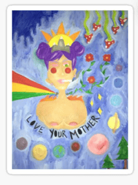 Image 2 of love your mother sticker