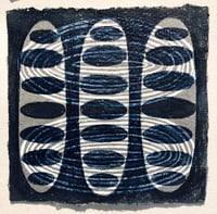 Image 5 of NEW ONE-OFF SERIES:  INDIGO SQUARES WITH WHITE SEED FORMS