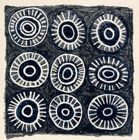 Image 3 of NEW ONE-OFF SERIES:  INDIGO SQUARES WITH WHITE SEED FORMS