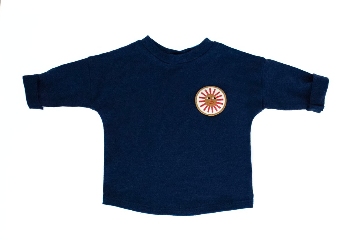 Image of Navy Sun merino top - 3 months