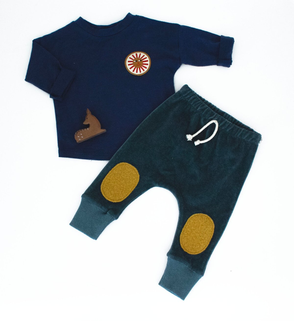 Image of Navy Sun merino top - 3 months