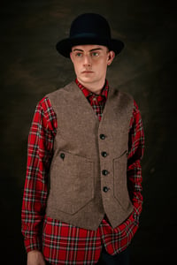 Image 1 of East End Waistcoat - Brown Herringbone £260.00