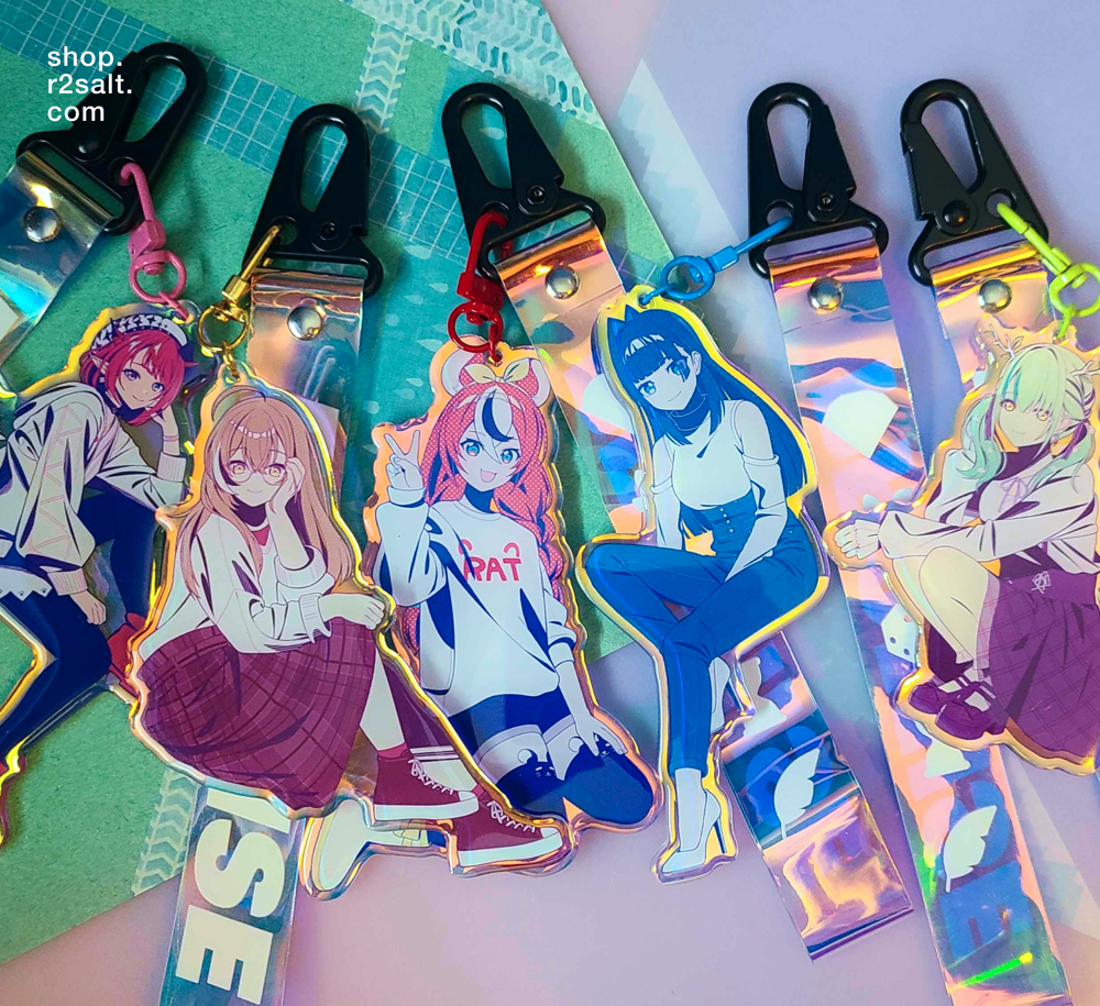 Image of 5" Hololive & Dokibird Holographic Strap + Charm