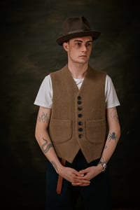 Image 7 of RICHMAL WAISTCOAT - Harris tweed Camel wool £265.00