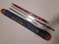 Image 1 of SET - Training Tai Chi Jian Blunt Steel Sword + Carrying Bag Martial Arts Knives Sticks MMA Wu Shu