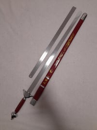 Image 2 of SET - Training Tai Chi Jian Blunt Steel Sword + Carrying Bag Martial Arts Knives Sticks MMA Wu Shu