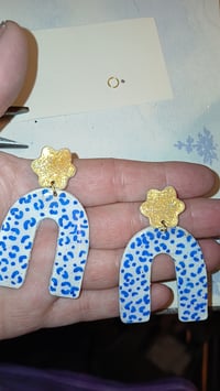 Cheetah print earrings 