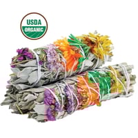good Vibes' Floral White Sage Smudge Stick (4 in.)
