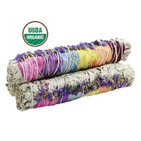 7 Chakras' Floral White Sage Smudge Stick (6 in.)
