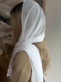 Image 3 of Holy Cross Veil  (White)