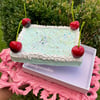 Soft Minty Blue Cake Jewelry/Nails Box