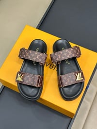 Image 4 of LV Canvas Double Strap Mule