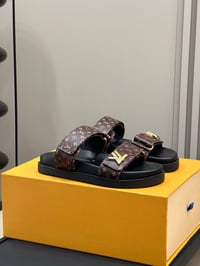 Image 3 of LV Canvas Double Strap Mule