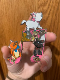 Image 2 of 3 kitten music note pin 