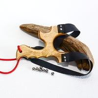 Image 3 of Birchwood Slingshot, Wooden Catapult, Right OR left handed, Gift for him, Outdoorsmen Gift