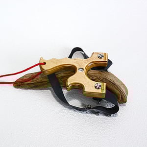 Image of Birchwood Slingshot, Wooden Catapult, Right OR left handed, Gift for him, Outdoorsmen Gift