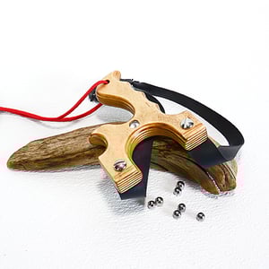 Image of Birchwood Slingshot, Wooden Catapult, Right OR left handed, Gift for him, Outdoorsmen Gift