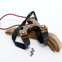 Image 3 of Wooden Slingshot out of Birchwood, Wood Catapult Right Handed, Unique Gift for him, Sling Shot