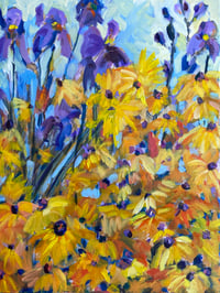 Iris and Rudbeckia Oil on canvas