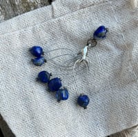 KIT MINI ANNEAUX MARQUEURS lapis Lazuli rond Argent