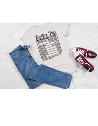 Image 3 of Bestie Trip Nutritional Facts Shirt 