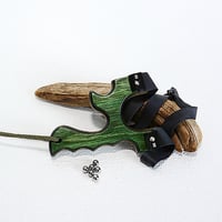 Image 3 of Wooden Slingshot, Handmade Wood Catapult, Right Handed, Unique Gift, Functional Art