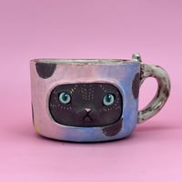 Image 1 of Polka dot kitty mug