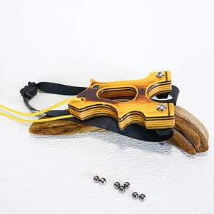 Image of Compact Wooden Sling Shot, The Holligan, OTF slingshot, Right or Left Handed Catapult, Hunter Gift