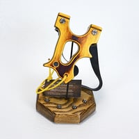 Image 9 of Compact Wooden Sling Shot, The Holligan, OTF slingshot, Right or Left Handed Catapult, Hunter Gift