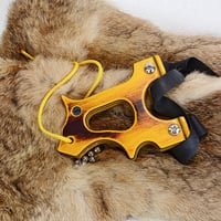 Image 2 of Compact Wooden Sling Shot, The Holligan, OTF slingshot, Right or Left Handed Catapult, Hunter Gift