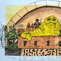 Image 2 of Jabba the Hut and Gang (original art)