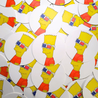 Image 3 of Bart Simpson 3D Glasses Series 3" Sticker