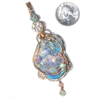 Image 6 of Aura Chalcedony Rosette 14k Gold Filled Pendant
