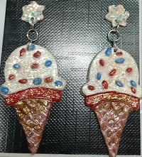 Ice cream cone earrings 