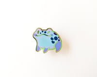 Image 1 of Blue Poison Dart Frog - Mini Amphibian Enamel Pins