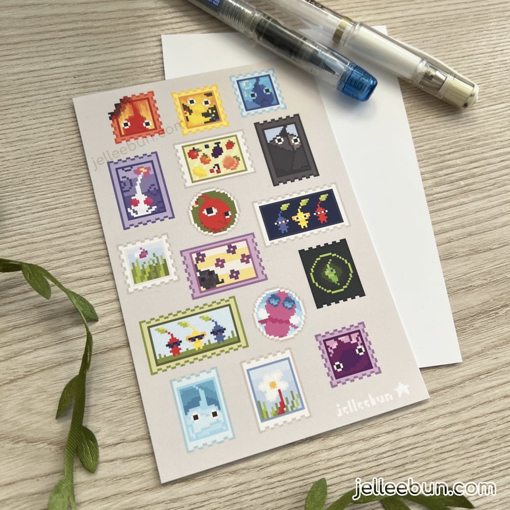 Image of pikmin stamps - postcard print