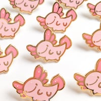 Image 2 of Axolotl - Mini Amphibian Enamel Pins